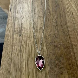 Touchstone crystal long necklace